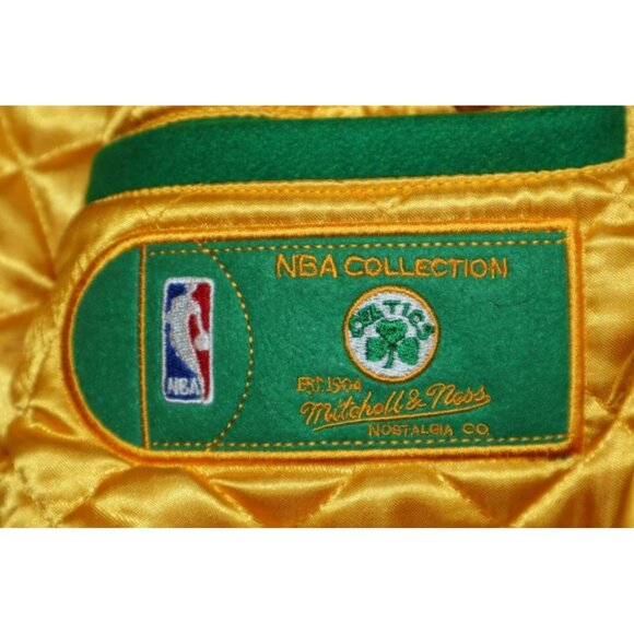 Mitchell & Ness BOSTON CELTICS Hardwood Classics Varsity Wool Size L Jacket NWT - Picture 8 of 14